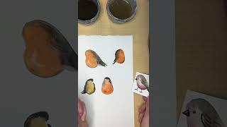 Easy DIY watercolor bird painting illustration!