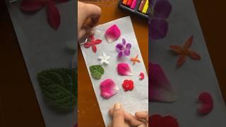 Stickers using real flowers  #shortsfeed #diy #craft #cute #stickers #aesthetic