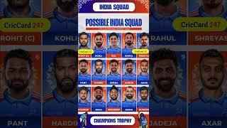 ICC Champions Trophy 2025 Team India's Probable Squad