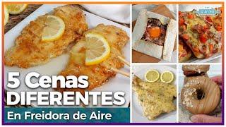  5 CENAS Realmente FÁCILES, BUENÍSIMAS y DIFERENTES + DONUTS SALUDABLES en tu FREIDORA de AIRE 