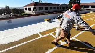 Applying Silicone to a Roof - Silicone Roof Coating Systems