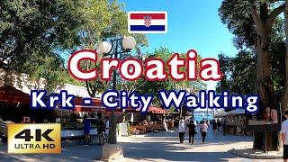 【4K】 Krk  Croatia / Hrvatska - City Walking Tour