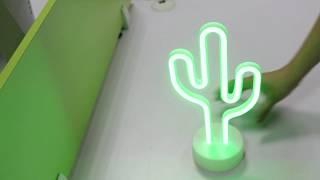 enseignes au néon de cactus de signal LED néon avec la base Holder Party lampe de table Neon