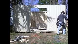 router cutout on the shed doors