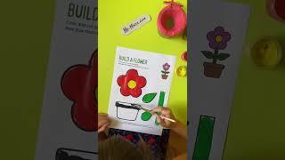 Build a Flower Craft for Kids | Fun & Easy DIY Art Project for Preschoolers #shorts #diy#flowercraft