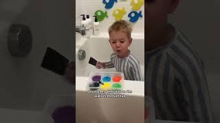 My toddler is obsessed with this activity. Be prepared for your little to request this often! #mom