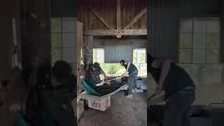 Unloading the grapes