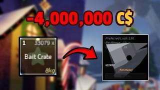 I Spent $4M on Bait Crates and Here's What Happened! | Roblox Fisch