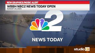 WBBH NBC2 News Today Open, 8/23/2024 (New Graphics/Music)