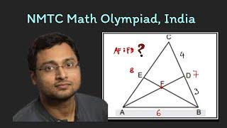 NMTC Olympiad Geometry | Angle Bisector Theorem | Inter Stage 1 Question 22 | Olympiad Geometry