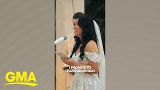 Bride surprises groom and his family, secretly learns Armenian for wedding vows