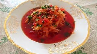 Самый полезный КРАСНЫЙ БОРЩ без мяса и без зажарки за 7 минут. Борщ вегетарианский диетический