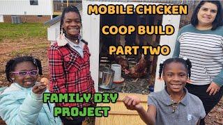 MOBILE CHICKEN COOP made from an OLD Trailer - Part 2 (Family DIY Project for Pasture Chickens)