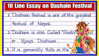 10 line essay on Dashain festival in English | Dashain festival short essay in English