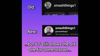 YT almost breaks down even when it comes to smashthings1's new PFP?