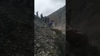 be careful - land sliding in gilgit Baltistan Pakistan shorts Islamic #islam #ytshorts #shorts reel