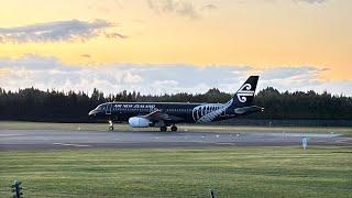 Air New Zealand All Blacks Airbus A320 Departing Christchurch Airport, New Zealand!