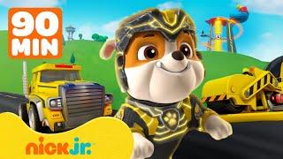 Rubble & PAW Patrol's Coolest Vehicles & Rescues! w/ Chase & Marshall | 90 Minutes | Rubble & Crew