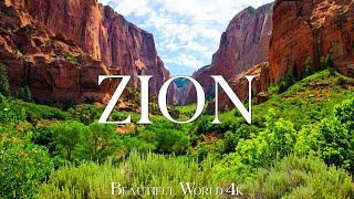 Zion National Park 4K Ultra HD - Majestic Red Cliffs and Serene Canyon Views - Relaxation Film