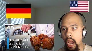 American Reacts To Traditional Pork Knuckles | A Typical Oktoberfest Dish From Germany