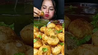 eating panipuri #shorts #mukbang #bigbites #asmr #indianfood #eatingshow #foodietithi #panipuri