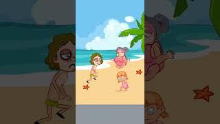 what if the sand castles collapses? ~ Role Swap Game || #sandcastles #roleswap #shorts
