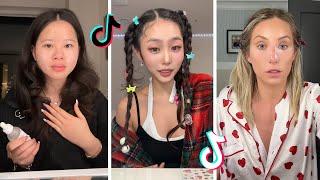 Makeup Tutorial Tiktok Compilation - GRWM  ( Get Ready With Me ) ️(Skincare, Makeup, Outfits) 1243