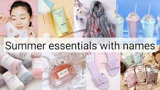 Summer essentials with names||THE TRENDY GIRL