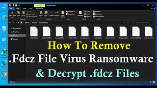 Fdcz file virus ransomware [.Fdcz] Removal and decrypt guide