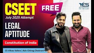 FREE CSEET Legal Aptitude Online Classes for July 2025 (Lecture 17) | Adv Chirag Chotrani