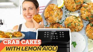 Air Fryer Crab Cakes with Lemon Aioli | Cooking with Cosori