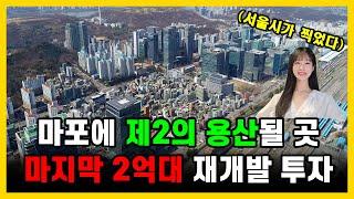 2억대로 마포구 4,000세대 초역세권 아파트에 재개발 투자할수있는 용적률 500% 받는 곳!!