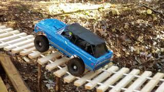 RC crawler in my homemade crawler course.