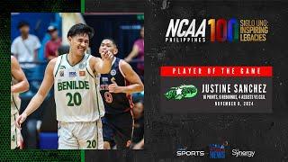 Player of the Game - Justine Sanchez vs Letran | NCAA Season 100