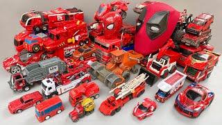 Avengers Mech Strike Red Transformation Toy Car Compilation - Lego Rescue Robot