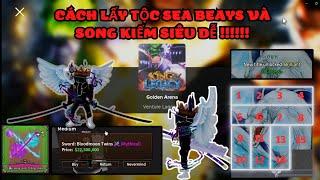 TRICKS HOW TO GET SEA BEATS RACE V1-V2 AND GET BLOODMOON TWIN SWORD l KING LEGACY l-HACK ROBLOX- RUM