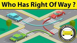 Which car has the right of way? Understand and Resolve this common Right-of-way driving rule