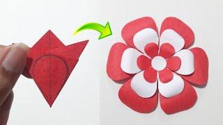 Beautiful Paper Flower Making Idea | Very Easy Paper Flower Making | New Design Flower