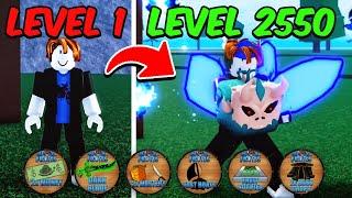 Noob To MAX LEVEL With EVERY GAMEPASS and PERMANENT FRUIT in Blox Fruits [FULL MOVIE]