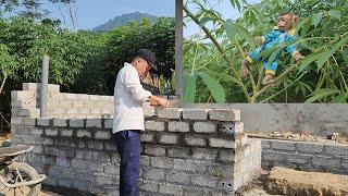 Build a wall to raise the ground in front of the house to make a balcony.