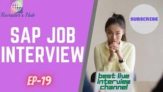 SAP JOB INTERVIEW - SAP PP MODULE (Recruiter's Hub)