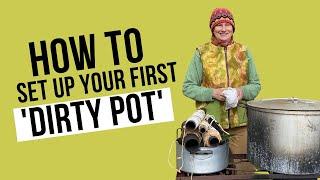 How to set up your first 'dirty pot' #ecoprinting #sustainabletextiles #botanicalprinting