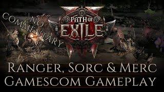 Path of Exile 2 - NEW Gamescom Gameplay - Ranger, Sorceress & Mercenary (no commentary)