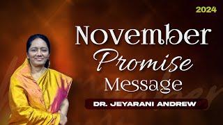 2024 NOVEMBER | ENGLISH PROMISE MESSAGE | DR. JEYARANI ANDREW