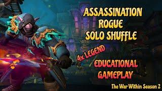 Assassination Rogue PvP, Season 2 Solo Shuffle, Educational Gameplay, TWW 11.1.0