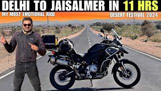 Delhi To Jaisalmer 800 KMS Ride For Desert Mahotsav 2024 | Best Roads Of India | BMW