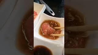 ซาซิมิเนื้อใบพาย บางจนกินดิบได้เลย #เนื้อใบพาย #ไทยวากิว #ชาบุกุ #เชียงใหม่