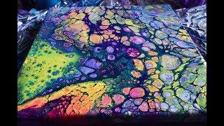 Acrylic Pour / Fluid Art Time Lapse – Crystal Dragon