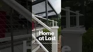 Deck mounted motorized pergola by Breslow Home Design