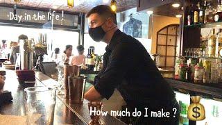 DAY IN THE LIFE OF A BARTENDER (how much money do I make??)